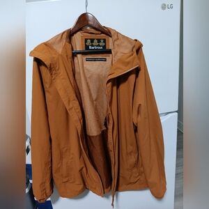 Barbour Orange Hooded Field Jacket Size XL (Read Discription)